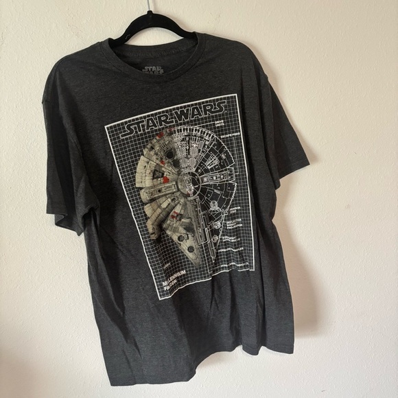 Unisex Star Wars Millennium Falcon Graphic T-Shirt – Black – Size XL - Picture 4 of 4